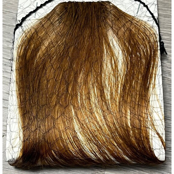 Hair Piece 4” Long Straight Hairpiece Extension Accessory Light Brown Clips - Picture 1 of 3